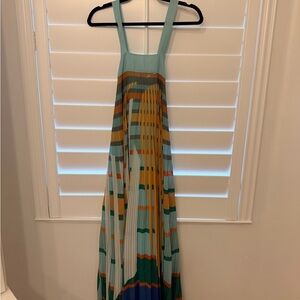 the sierra sleeveless fringe midi dress Sierra Sleeveless Fringe Midi Dress by Anthropologie in Ivory, Size: XL